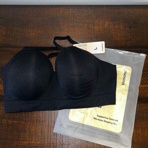 TrueKind Black Wireless Shaping Bra - Smooth Support